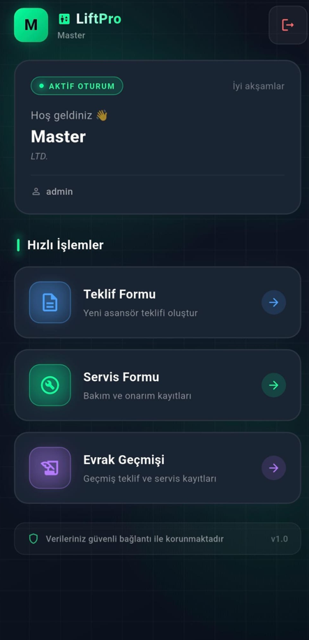 LiftPro teklif & servis