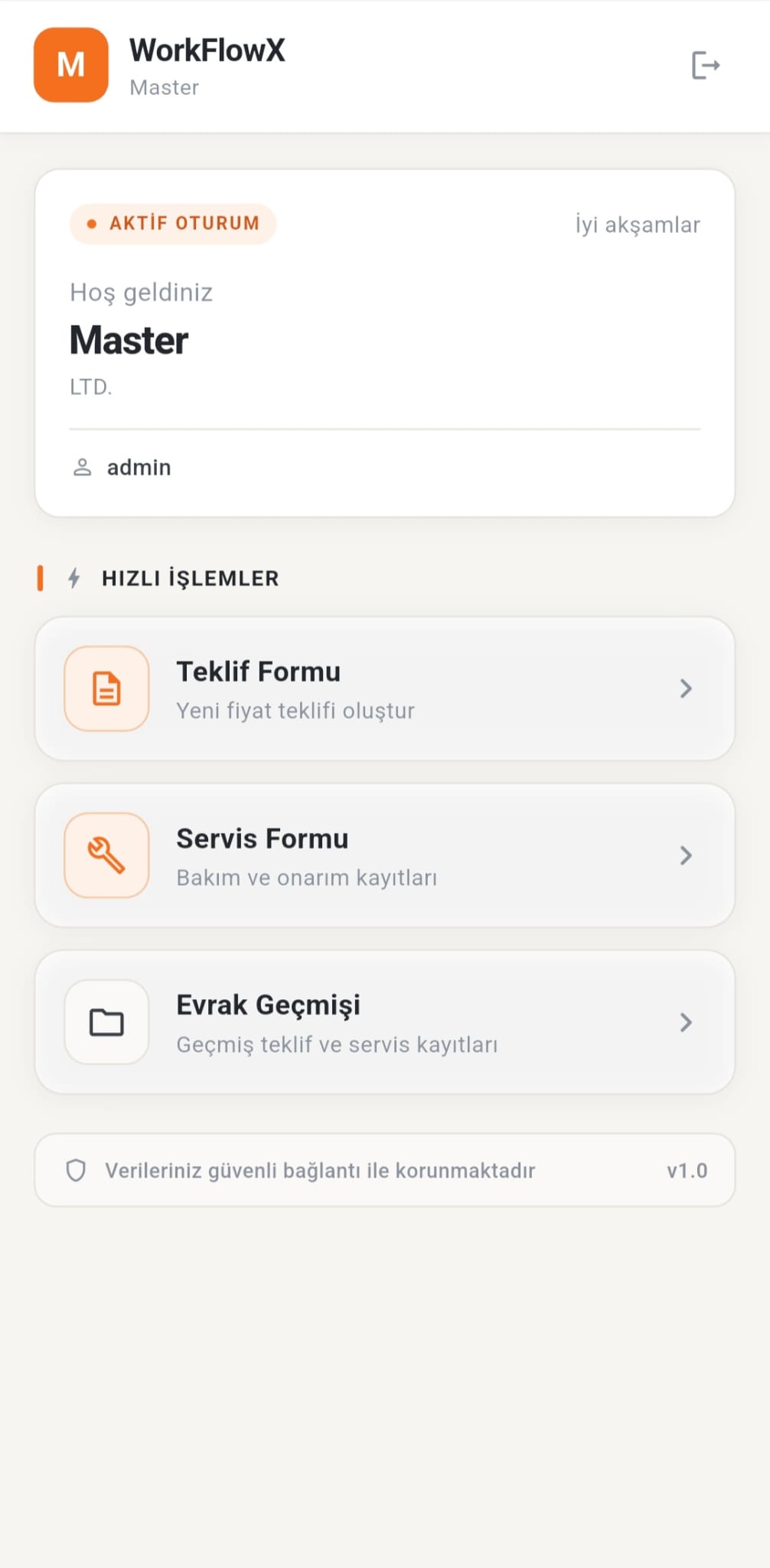 WorkFlowX şirket & filo